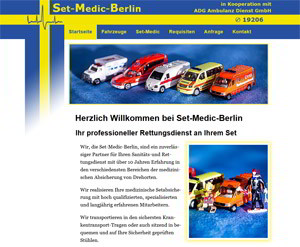 Bild der Startseite von http://set-medic-berlin.de