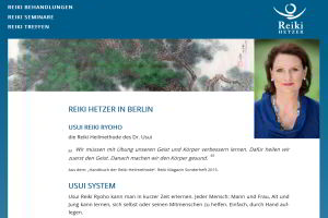 Bild der Startseite von http://reiki-hetzer.de